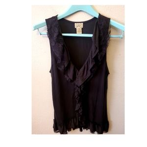 Eyelash Couture Lace Accented Tank